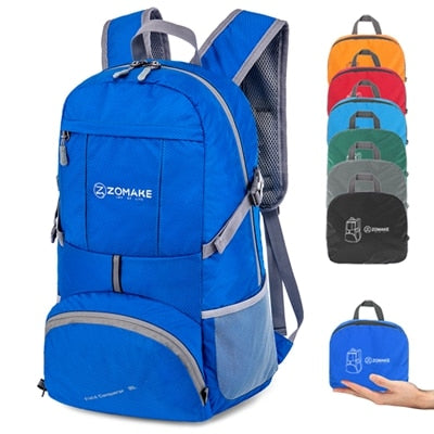 Zomake Portable Folding Rucksack Reflective Stripe Outdoor Sport Bag