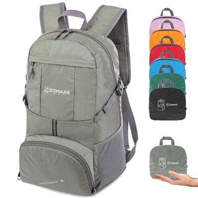 Zomake Portable Folding Rucksack Reflective Stripe Outdoor Sport Bag