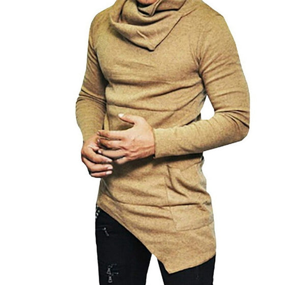 Shujin Spring Men Long Sleeves Slim Thin High T-shirt |Casual Fashion